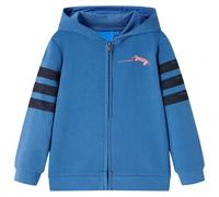 Sweatshirt À Capuche Fermeture Éclair Enfants Bleu 104