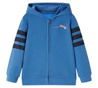 Sweatshirt À Capuche Fermeture Éclair Enfants Bleu 128