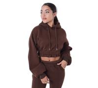 Sweatshirt Ã capuche froncÃ© femme Project X Paris Marron XS
