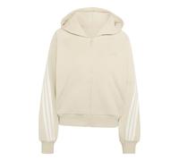 Adidas Sweatshirt femme à capuche zippé 3‑Stripes Beige S