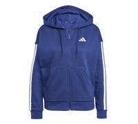 Adidas Veste polaire zippée Essentials 3-Stripes Femme Bleu foncé/Blanc S