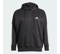 Sweatshirt à capuche full-zip femme adidas Essentials 3 Stripes Noir 2X