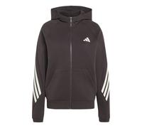 adidas Sweatshirt à capuche Stadium Three Stripes zippé intégral Femme Marron S