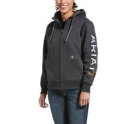 Sweatshirt à capuche full zip femme Ariat Rebar All-Weather Gris L