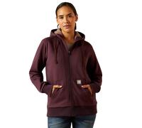 Sweatshirt Ã capuche full zip femme Ariat Rebar All-Weather Sherpa Rouge M
