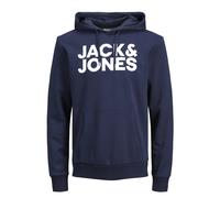 Jack & Jones Crop Logo Plus Size Hoodie Bleu 5XL Homme