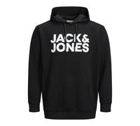 Jack & Jones Crop Logo Plus Size Hoodie Noir 4XL Homme