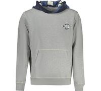 Sweatshirt à capuche gris pour hommes - Doublé avec poche kangourou & détails, Taille : L Couleur : Grigio