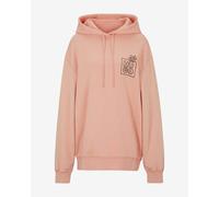 Sweatshirt à capuche HUGO Dejanna rose saumon jaune femme - S