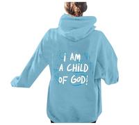 Sweatshirt à Capuche I Am A Child of God Design Graphique Chrétien - Pull Noir pour Homme et Femme avec Inscription Foi, Confortable et Doux au Quotidien