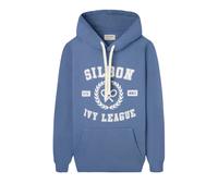 Sweatshirt Ã capuche imprimÃ© ivy league Silbon Bleu 2XL