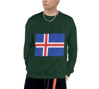 Sweatshirt À Capuche Islande Drapeau Amusant Imprimé pour Hommes Cordon Pull À Capuche Sweatshirts Adultes Hommes Col Rond Hoodie Sweat du S Au 4XL pour Usage Quotidien