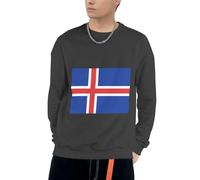 Sweatshirt À Capuche Islande Drapeau Amusant Imprimé pour Hommes Cordon Pull À Capuche Sweatshirts Adultes Hommes Col Rond Hoodie Sweat du S Au 4XL pour Usage Quotidien