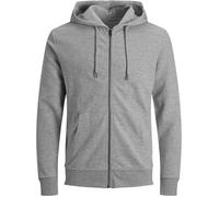 Sweatshirt à capuche Jack & Jones Basic zippé - light grey melange M