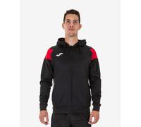 Sweatshirt à capuche Joma Poly Crew III Full Zip noir blanc rouge - XS