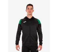 Sweatshirt à capuche Joma Poly Crew III Full Zip noir blanc vert - XS