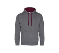 Sweatshirt Ã capuche Just Hoods Varsity Gris L
