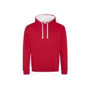 Sweatshirt Ã capuche Just Hoods Varsity Rouge L