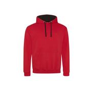 Sweatshirt Ã capuche Just Hoods Varsity Rouge M