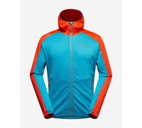 Sweatshirt à capuche La Sportiva Upendo bleu clair rouge - XL