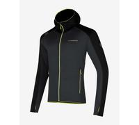 Sweatshirt à capuche La Sportiva Upendo gris foncé jaune - S