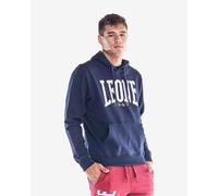 Sweatshirt à capuche Leone 1947 Basic Big Logo bleu foncé blanc - L