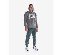 Sweatshirt à capuche Leone 1947 Basic Big Logo gris clair blanc - M