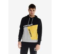 Sweatshirt à capuche Leone 1947 Color Block Active noir jaune gris - L