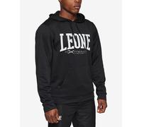 Sweatshirt à capuche Leone 1947 Logo noir blanc - L