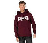 Lonsdale Herren Kapuzensweatshirt Normale Passform Wolterton Sweat-Shirt à Capuche, Oxblood/écru, 3XL Homme