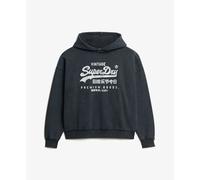 Superdry Vl Metallic Relaxed Hoodie Noir S Femme