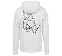 Mister Tee Pray Hands Hoodie Blanc L Homme