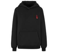 Sweatshirt Ã capuche moelleux femme Miss Tee Queen Card EMB Noir S