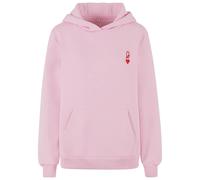 Sweatshirt Ã capuche moelleux femme Miss Tee Queen Card EMB Rose L