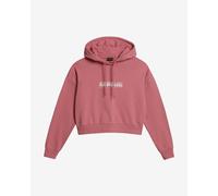 Sweatshirt à capuche Napapijri Box rose blanc femme - S