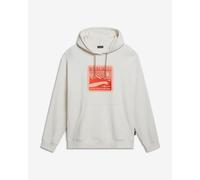 Sweatshirt à capuche Napapijri Boyd blanc rouge - M
