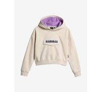 Sweatshirt à capuche Napapijri Burgee Crop blanc crème lilas enfant - 12