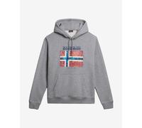 Sweatshirt à capuche Napapijri Guiro gris clair rouge - XS