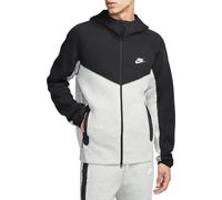 Nike Hooded Full Zip Ls Top M NK TCH FLC Fz WR Hoodie, DK Grey Heather/Black/White, FB7921-064, XL
