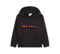 SWEATSHIRT À CAPUCHE NOIR BOSS ENFANT AVEC LOGO BRODÉ 6A