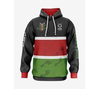 Sweatshirt à capuche Otso Run Kenya noir rouge vert - L