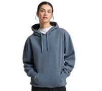 Sweatshirt à capuche oversize femme Superdry Code Logo Garment Dye Bleu XS/S