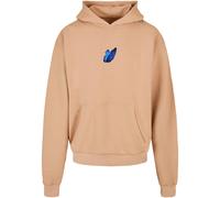 MT Upscale Sweat-shirt 'Le Papillon' beige foncé / bleu marine / bleu foncé / noir, Taille XXL