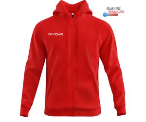 Sweatshirt Ã capuche polaire zippÃ© Givova 500 Rouge S