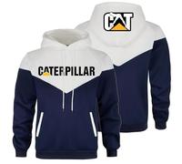 Sweatshirt à Capuche pour Hiver et Automne Ca.ter-pillar, Sweatshirt Homme Capuche, Veste Sport DéContracté Léger Respirant Hoodie, pour Printemps et Automne Hiver(White,XL)