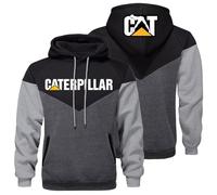 Sweatshirt à Capuche pour Hiver et Automne Ca.ter-pillar, Sweatshirt Homme Capuche, Veste Sport DéContracté Léger Respirant Hoodie, pour Printemps et Automne Hiver(Black,XXL)