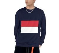 Sweatshirt À Capuche pour Hommes Indonésie Drapeau Graphique Sweatshirt À Capuche Manches Longues Cordon Hauts pour Usage Quotidien Activités De Loisirs Plein Air Pique-Niques