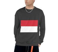 Sweatshirt À Capuche pour Hommes Indonésie Drapeau Graphique Sweatshirt À Capuche Manches Longues Cordon Hauts pour Usage Quotidien Activités De Loisirs Plein Air Pique-Niques