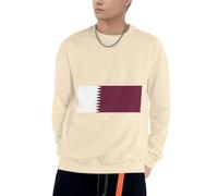 Sweatshirt À Capuche pour Hommes Qatar Drapeau Graphique Sweatshirt À Capuche Manches Longues Cordon Hauts pour Usage Quotidien Activités De Loisirs Plein Air Pique-Niques