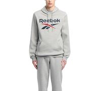 Reebok Identity Sweat à Capuche en Polaire pour Homme avec Grand Logo (1 pièce), Mgreyh/Vecnav/Vecred, L